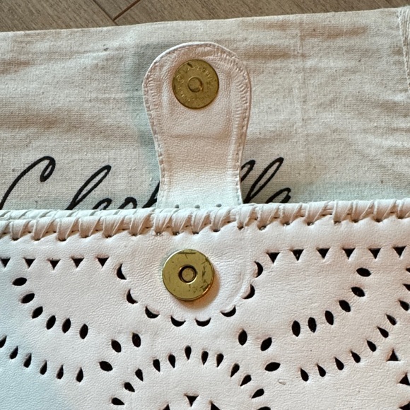 Cleobella Cream Laser Cut Clutch